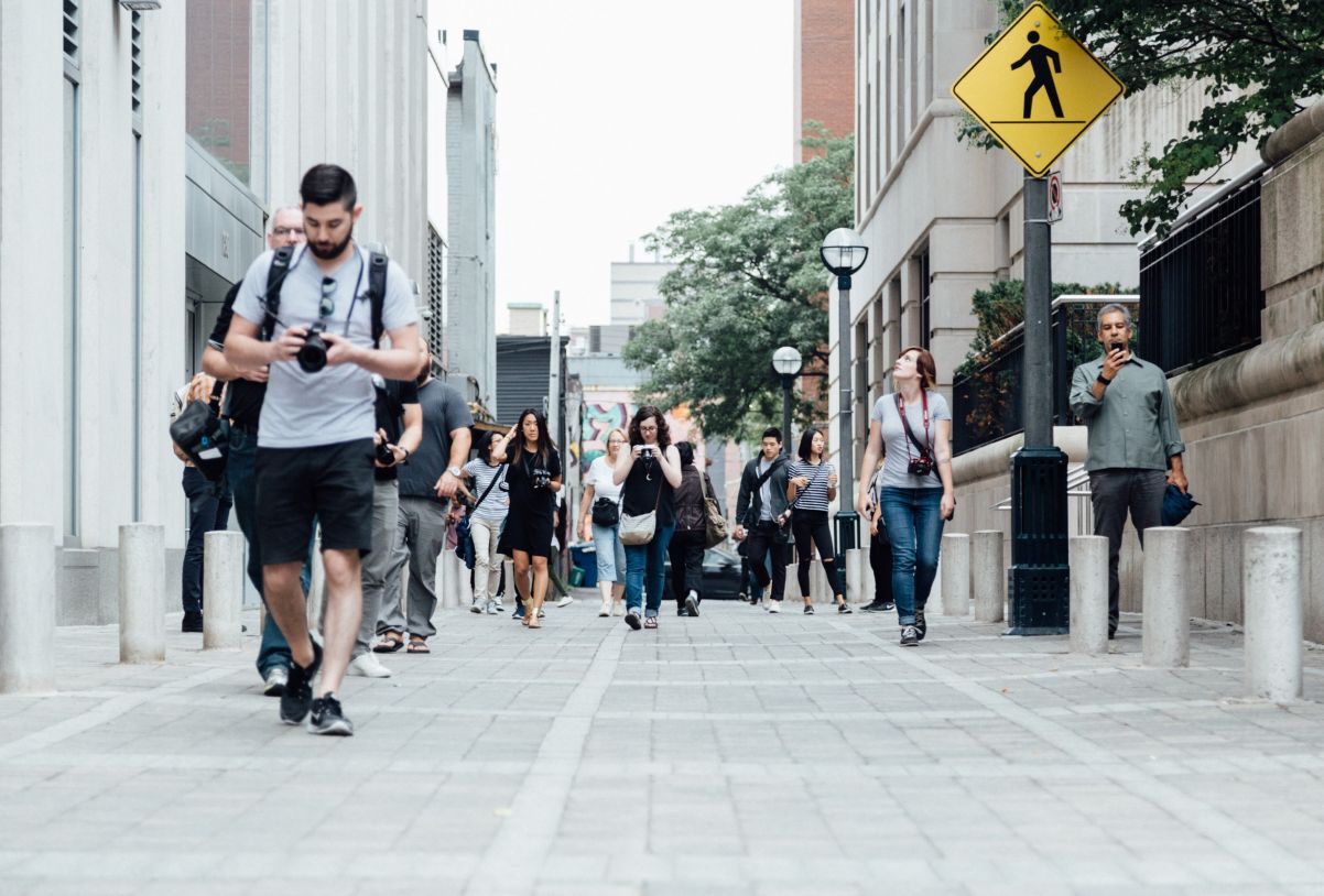 People in street