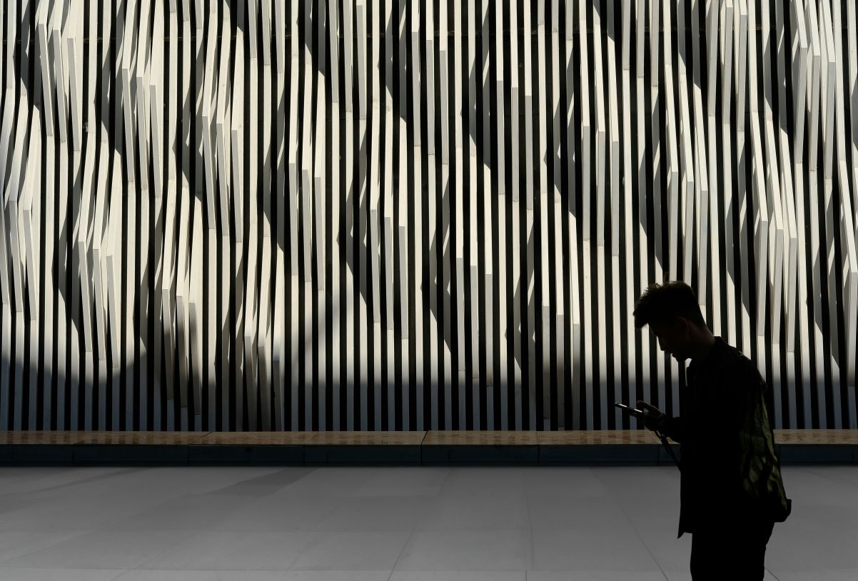 Man looking at his phone