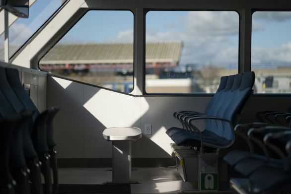 Inside a train
